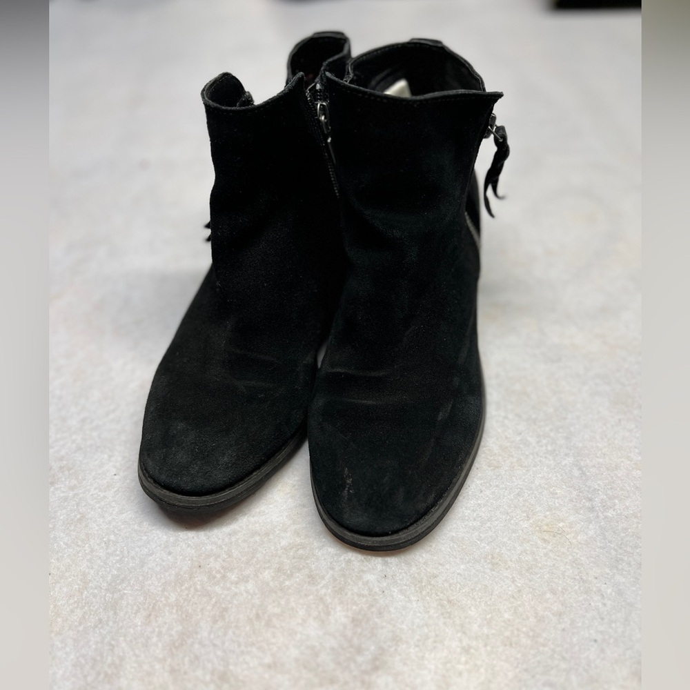 Blondo Women’s 8M Black Liam Waterproof Suede Double Zip Booties